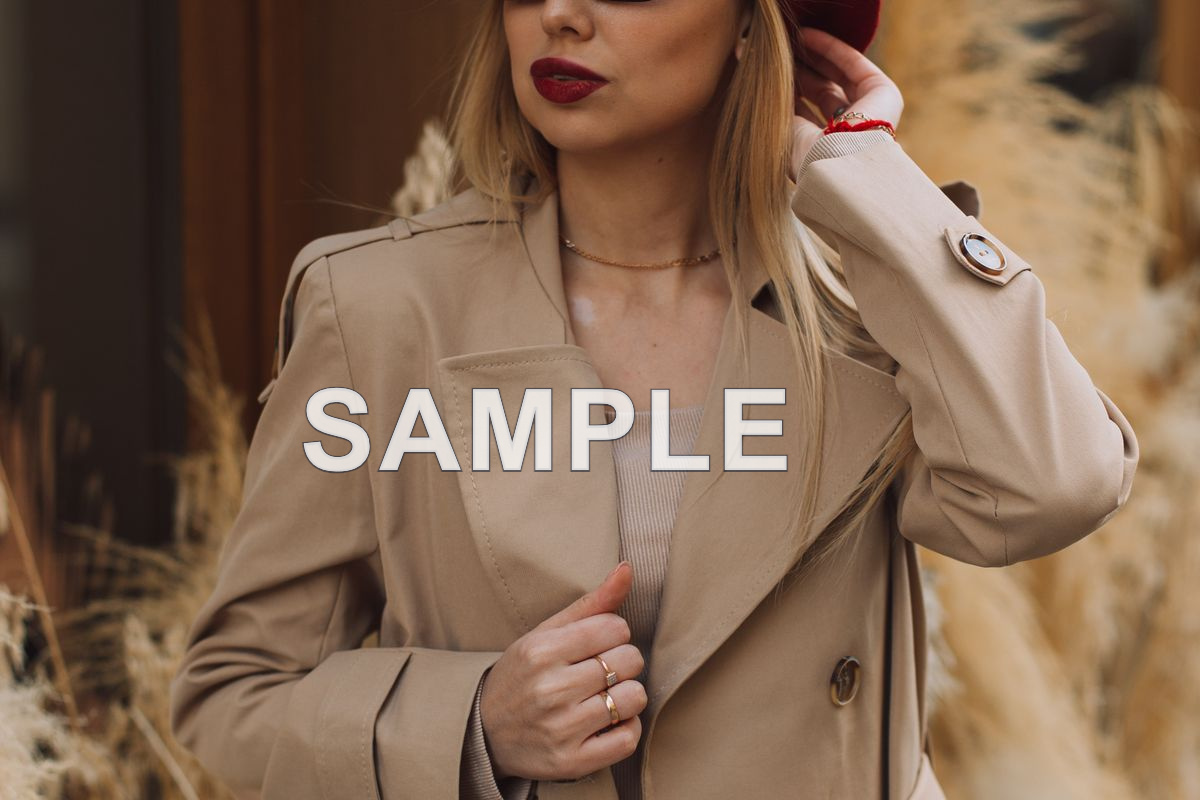 Before: portrait with a visible SAMPLE watermark